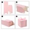 100pcs Wedding Favor Boxes, Paper Gift Boxes 3x3x3 Inches Small Gift Boxes with Ribbons Small Boxes for Gifts, Crafting, Cupcake, Candy, Bridesmaid Proposal Boxes,Easy Assemble Boxes (Pink, 100)